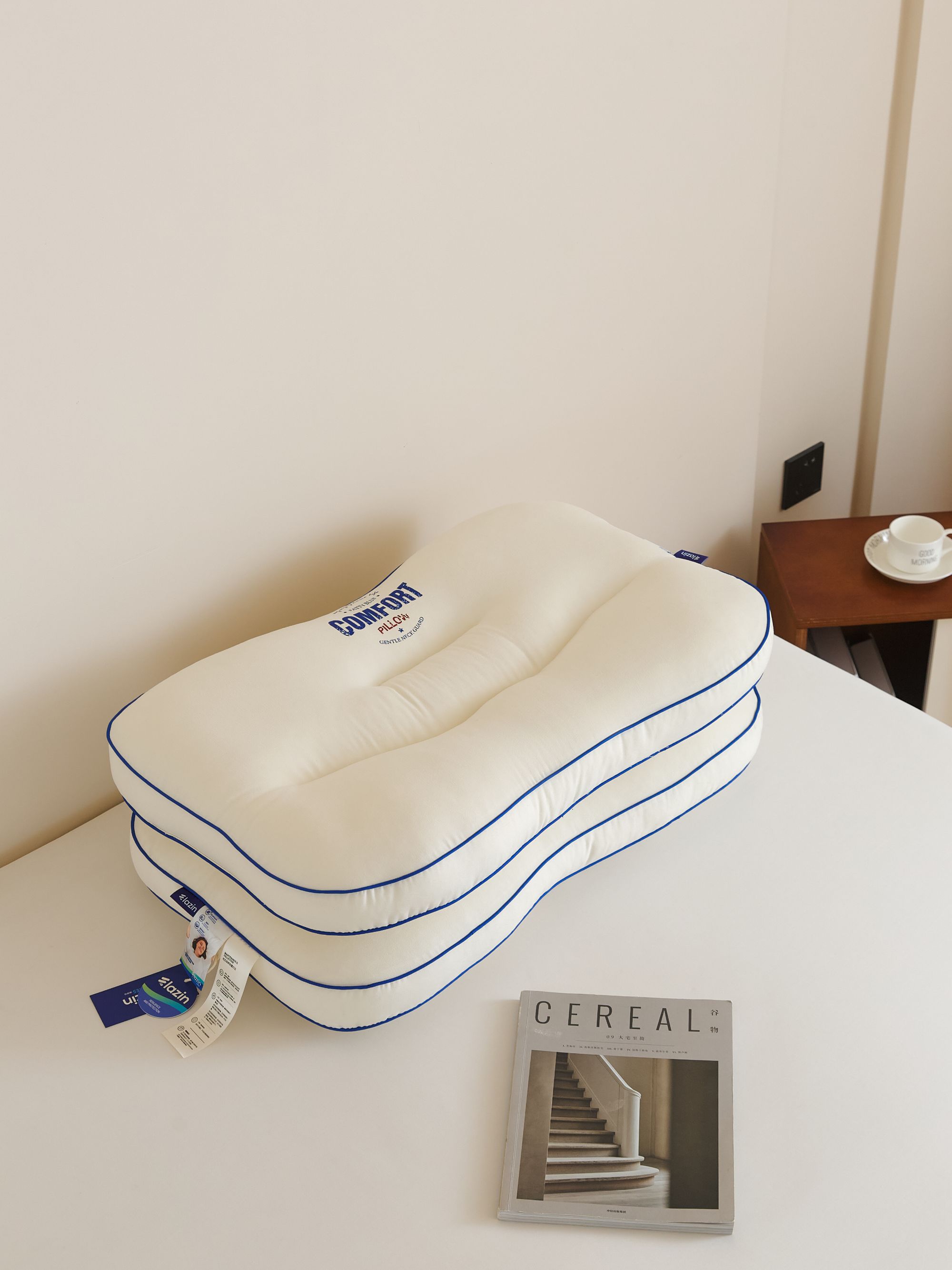 ZAKER成人单人家用立体舒适护颈二代蓝胖子枕头助睡眠 枕芯一只装