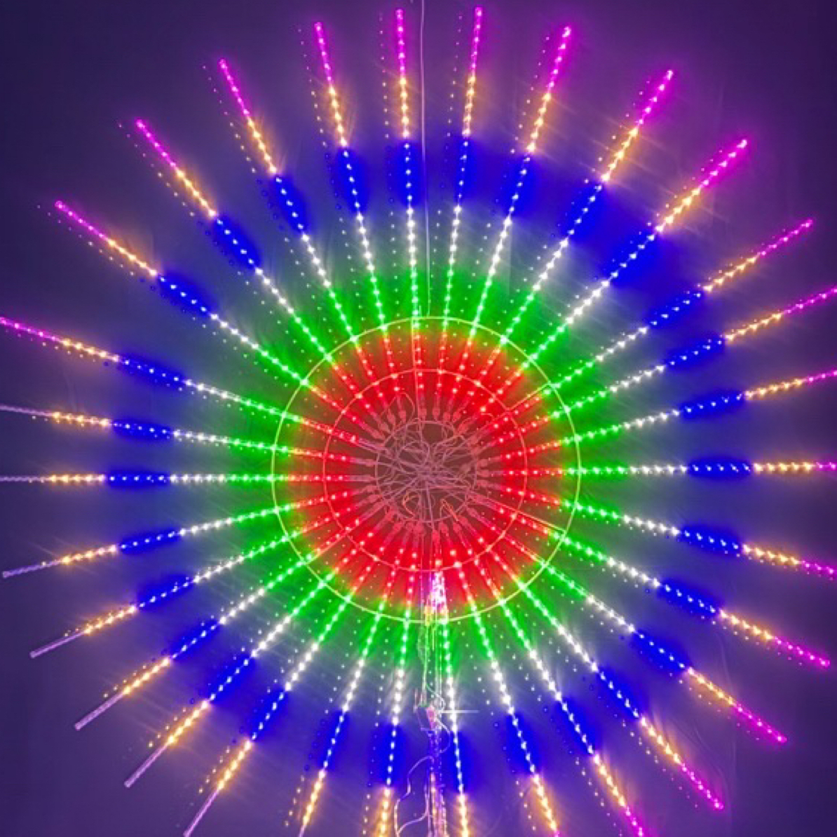 30支加密双面花灯直径近1.9米（带立柱灯管8根1个圆盘架子不带立杆