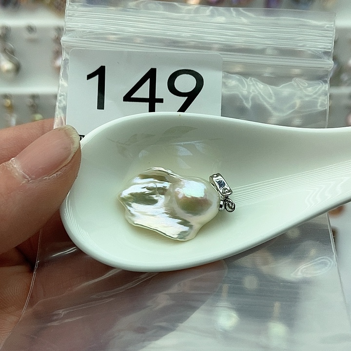 淡水珍珠颈饰银S925镶嵌