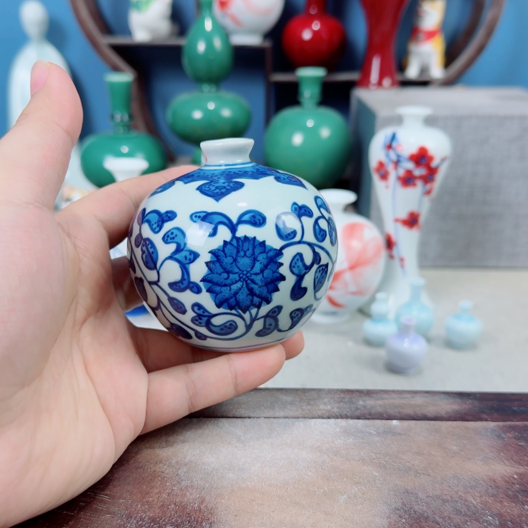 陶瓷手工小花器摆件