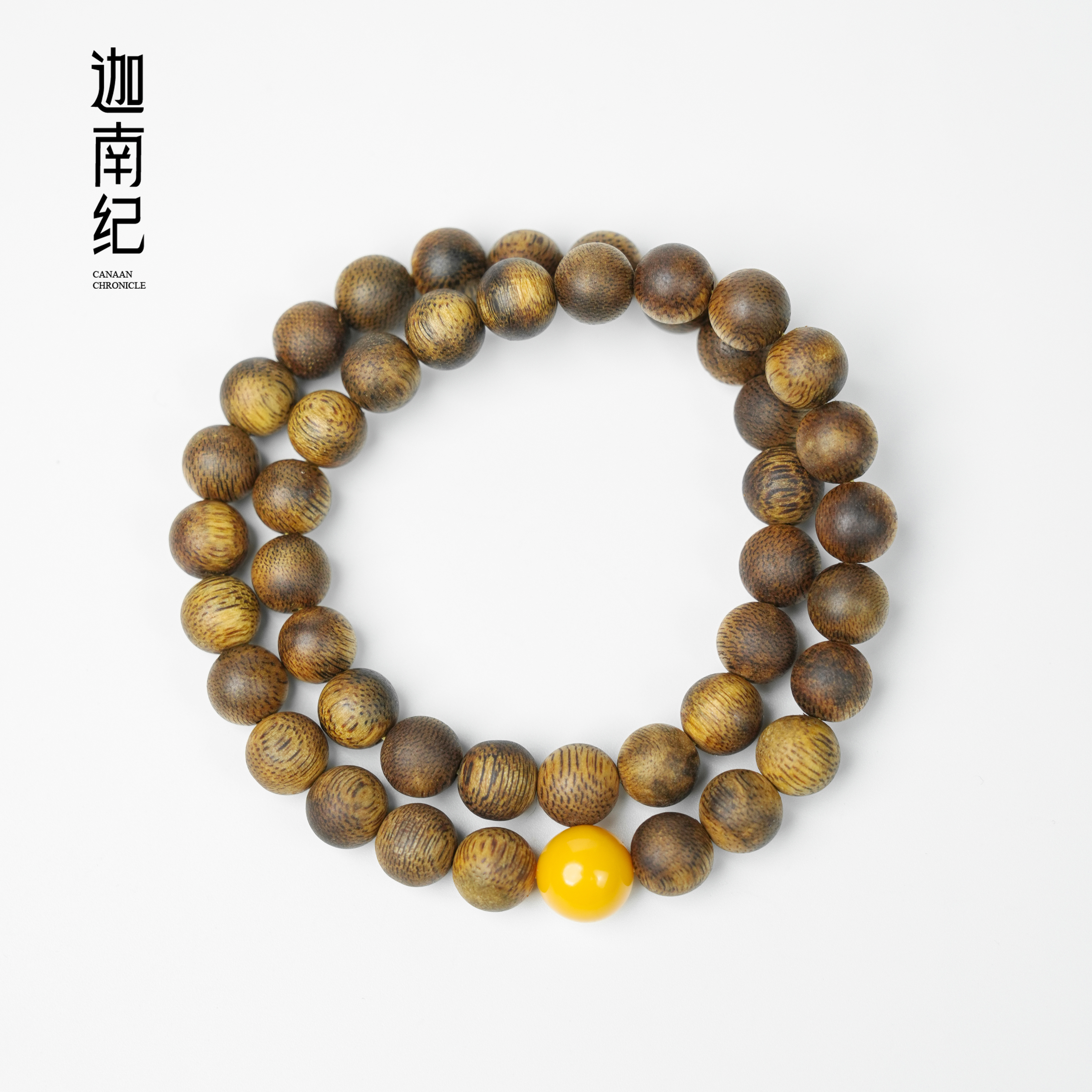 沉香「七夕守护」馥韵缠腕-绿奇楠8mm蜜蜡双圈