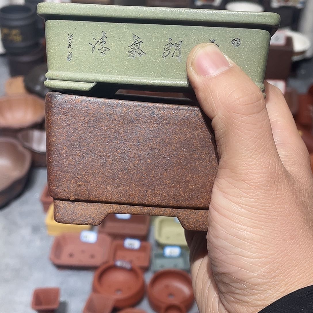 紫砂春***冬紫砂小盆2个