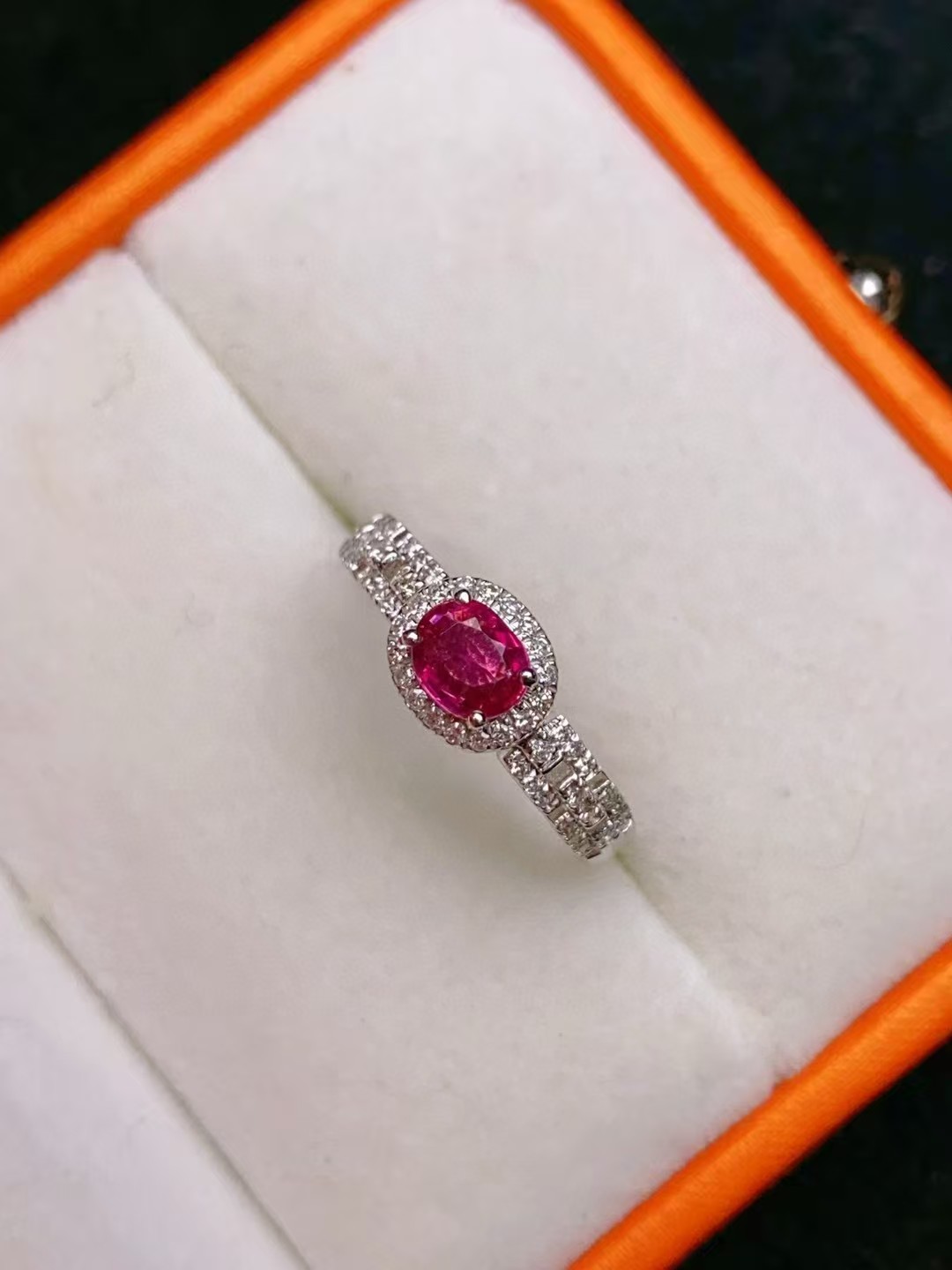 18k金红宝石戒指 主石约0.5ct E23252