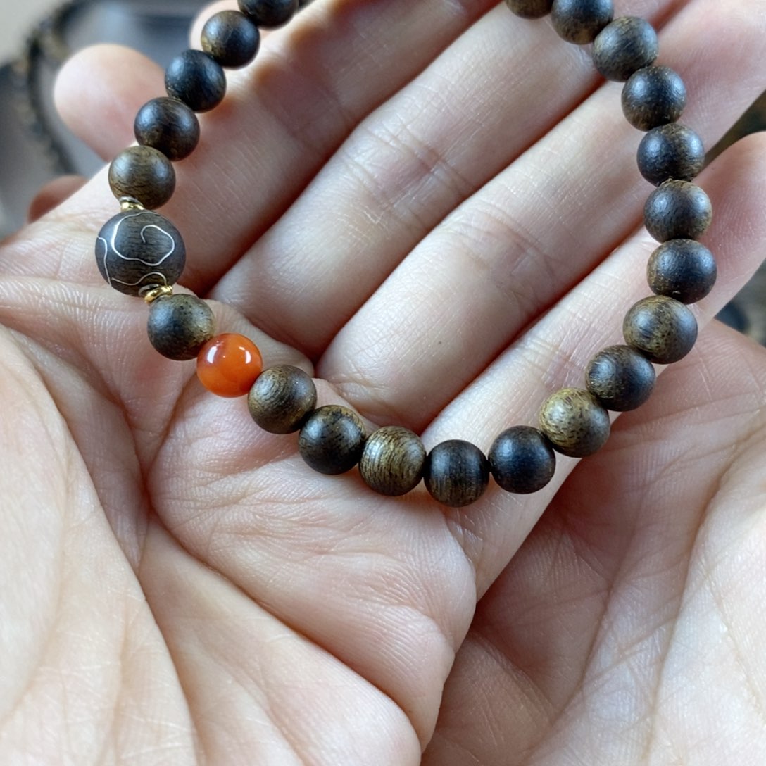 沉香手串文莱卡6mm单圈