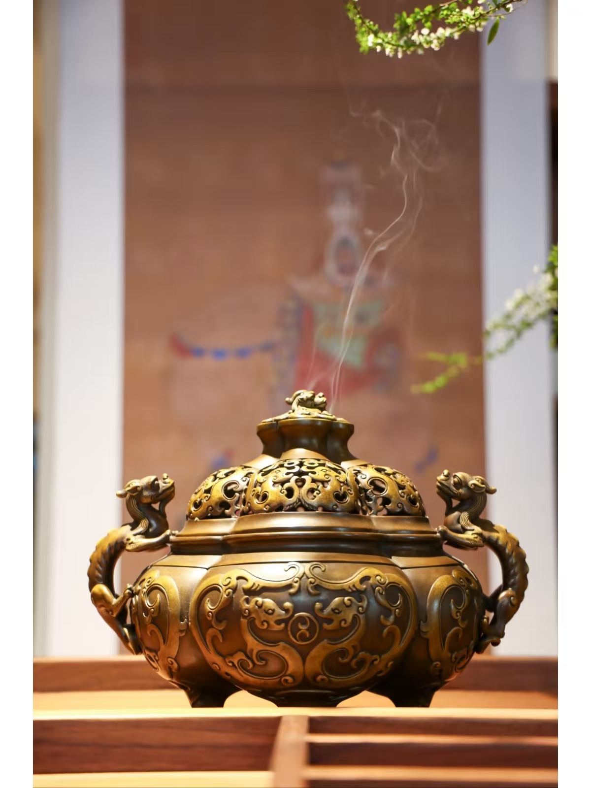 【挂车勿拍】高端铜炉摆件东