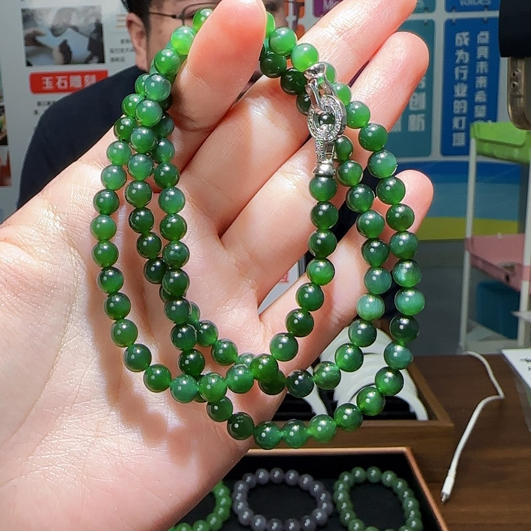 瑶***和田玉未镶嵌手链