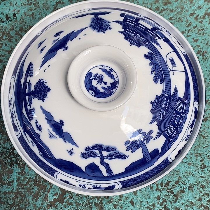 摆件青花梧桐合合器矮款