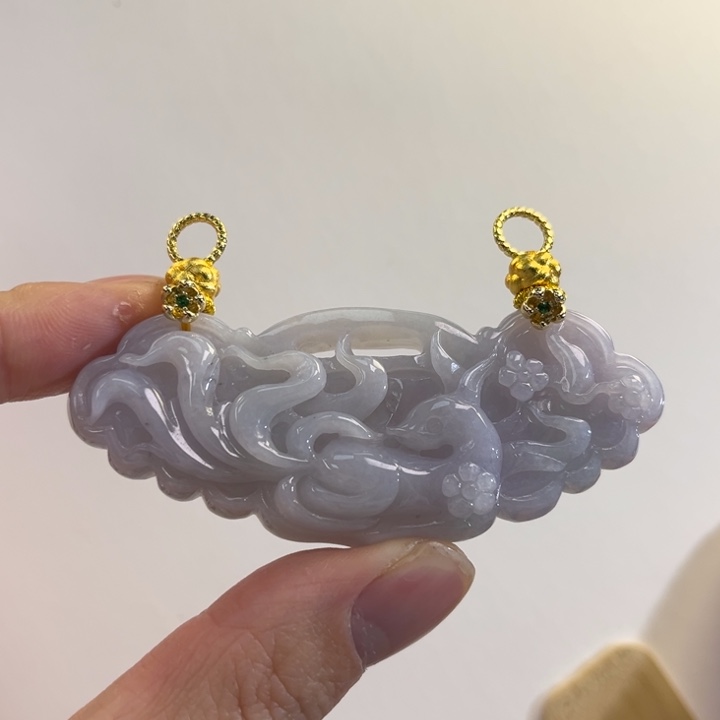 翡翠吊坠(赠链)未镶嵌代编织