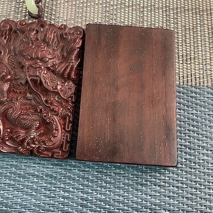 爱***肉木小叶雕刻牌461尺寸2个