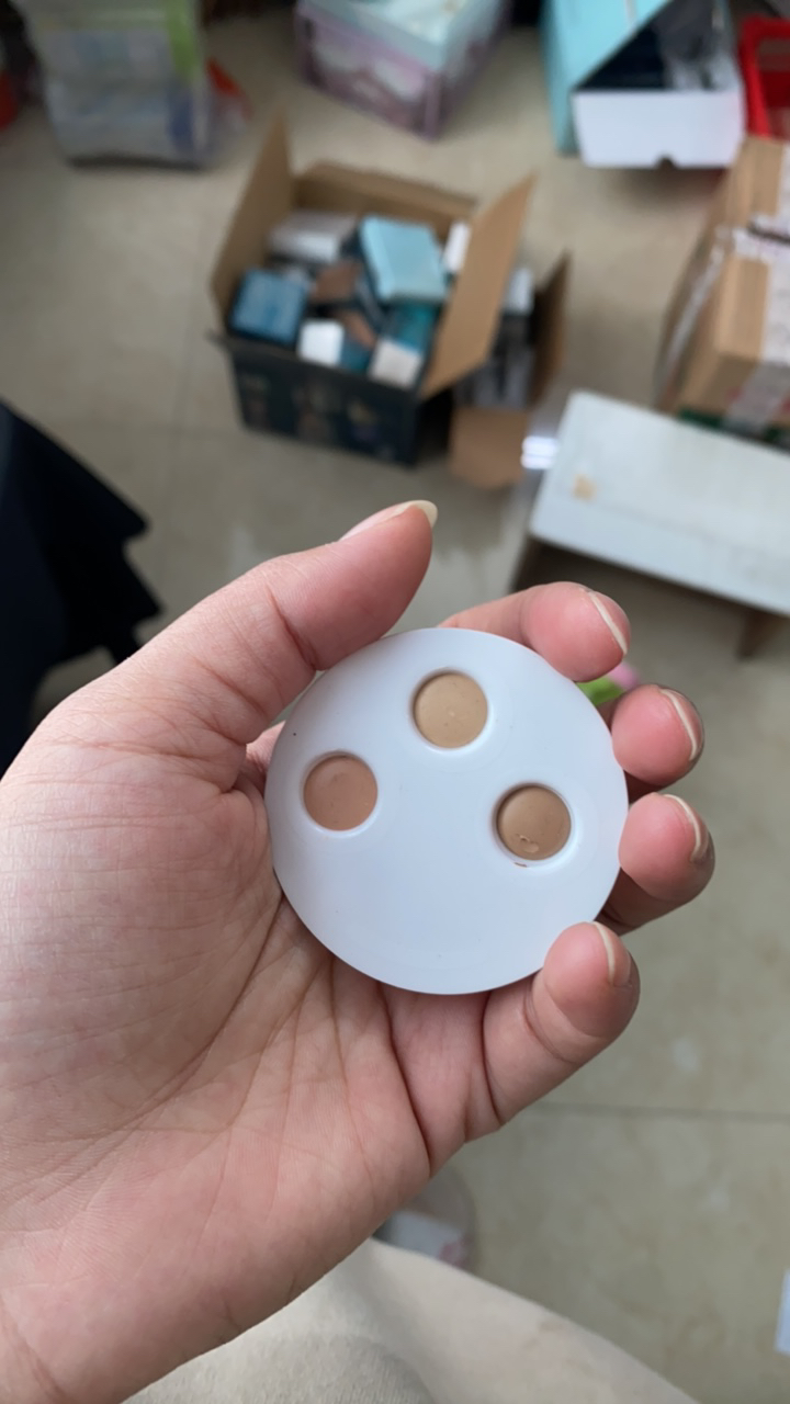 彩棠三色遮瑕盘试色卡0.45g没用过推荐购买试用遮瑕膏滋润