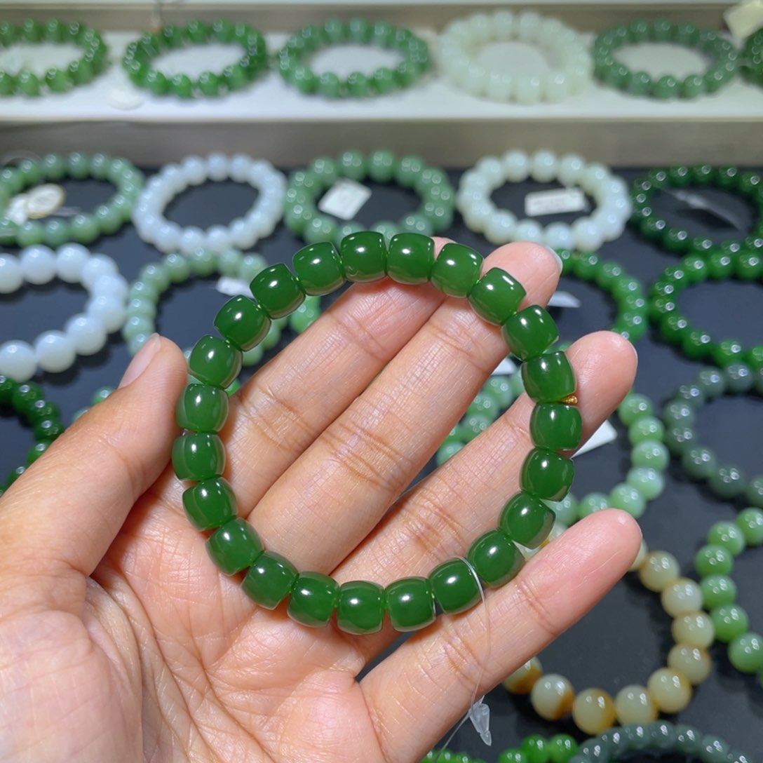 和田玉手链未镶嵌弘*