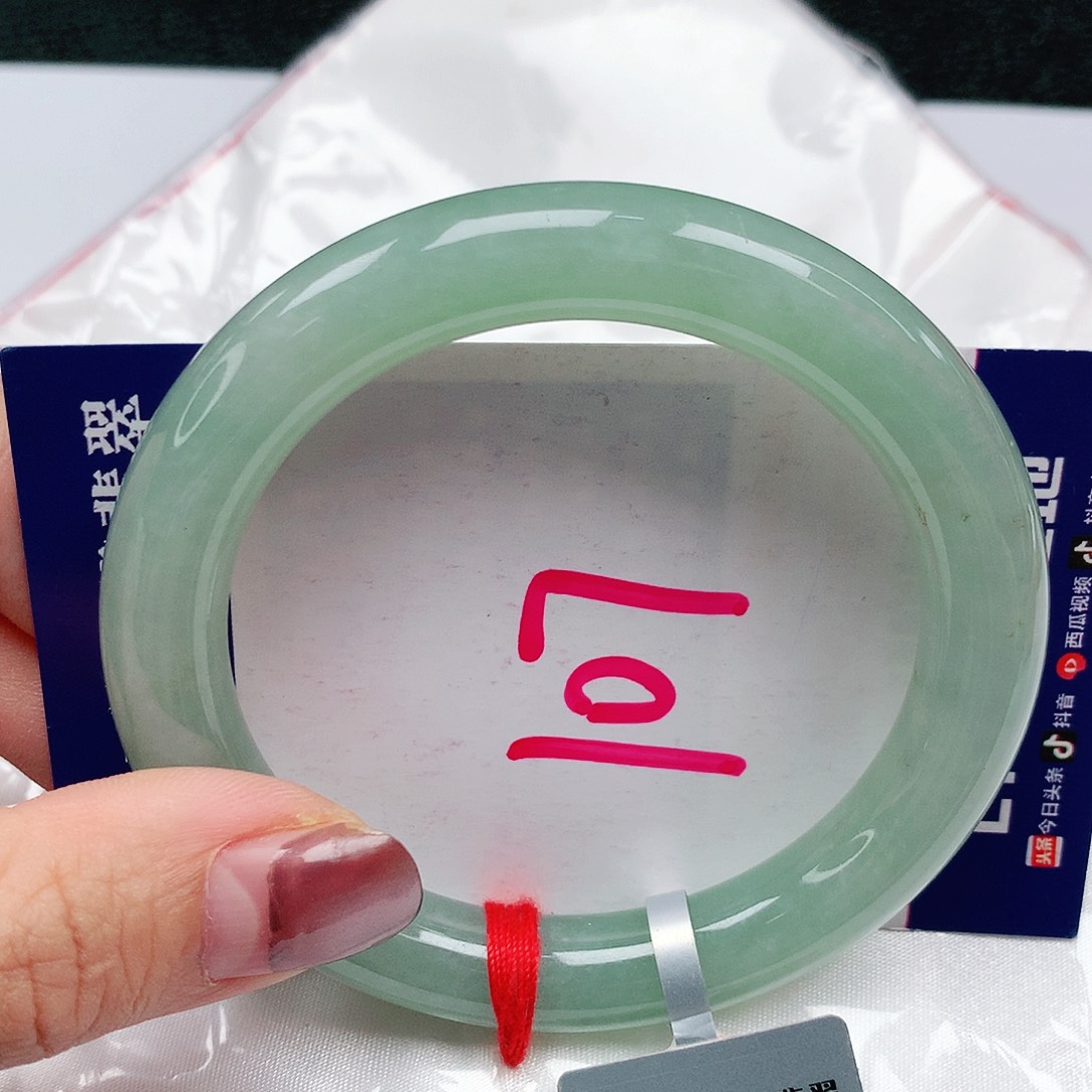 翡翠手镯未镶嵌55圈缅甸天然翡翠A货