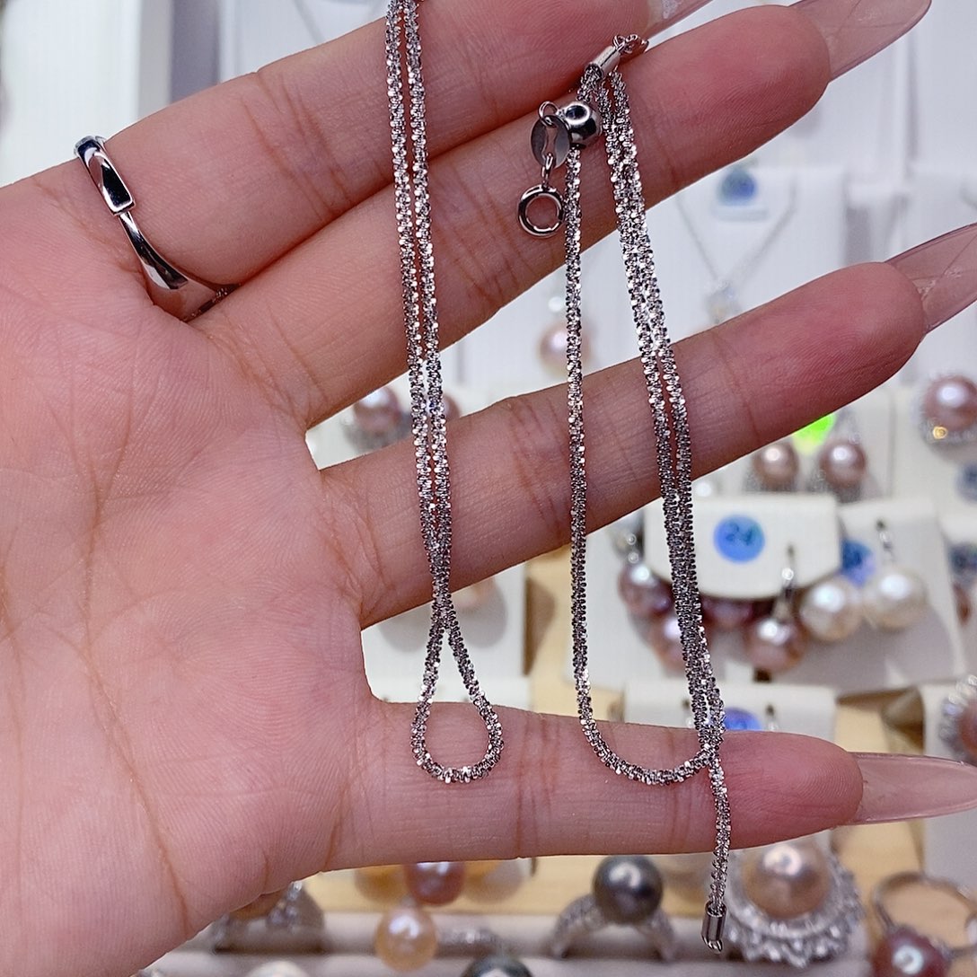 王***7淡水珍珠项链银S925镶嵌