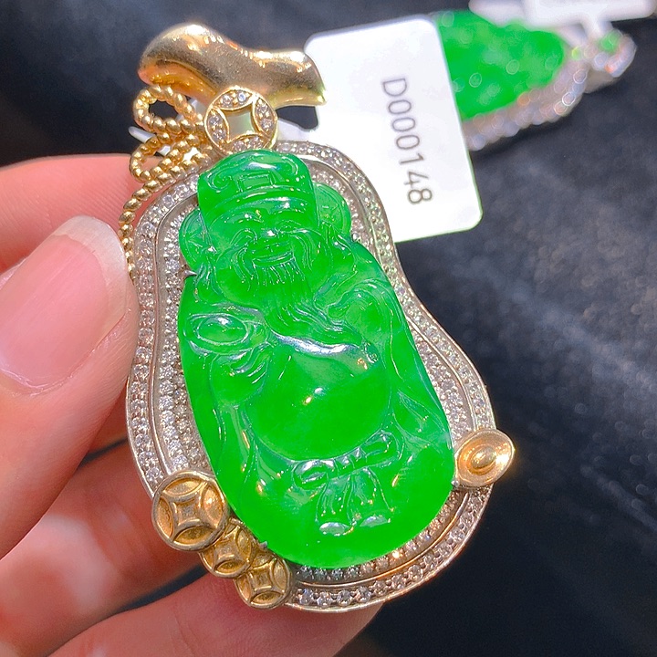 【闪购商品】翡翠颈饰银S925镶嵌翡翠