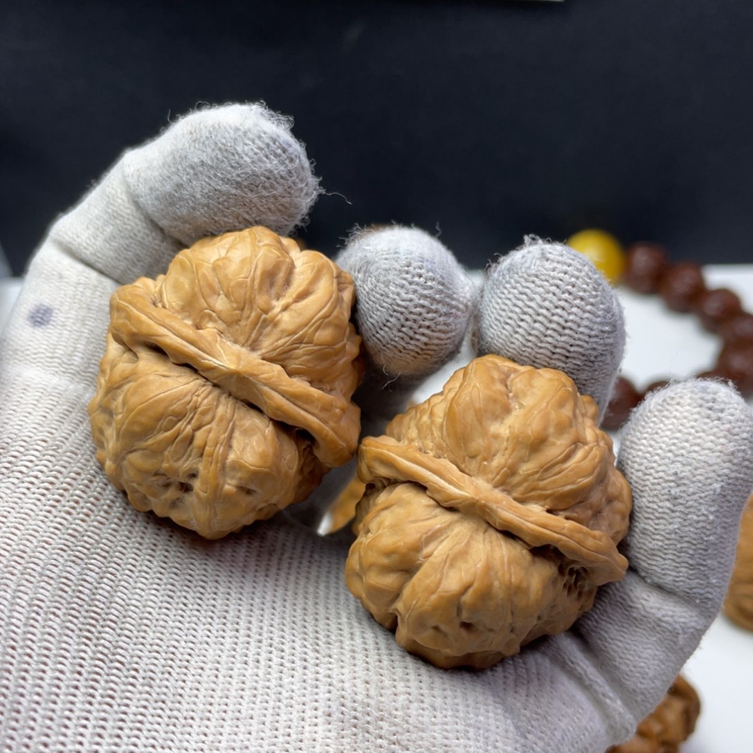 文玩核桃把件38蛤蟆头全品无修