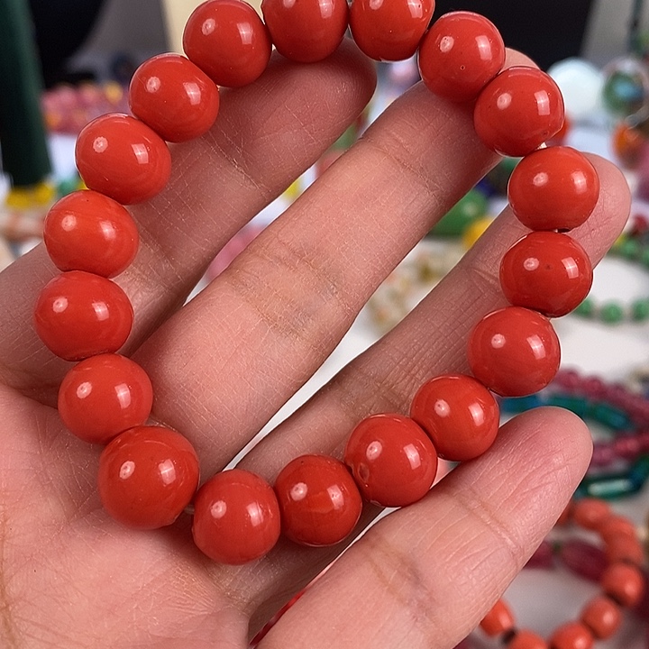 一***曦DIY玻璃老琉璃孩儿面手串