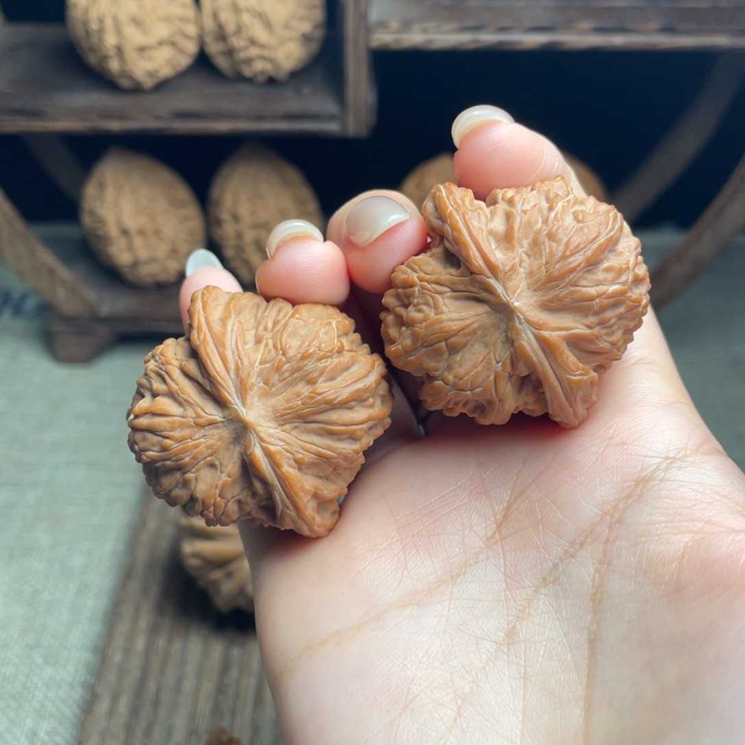 吊坠文玩核桃磨盘41 全品白茬精配毕业红皮