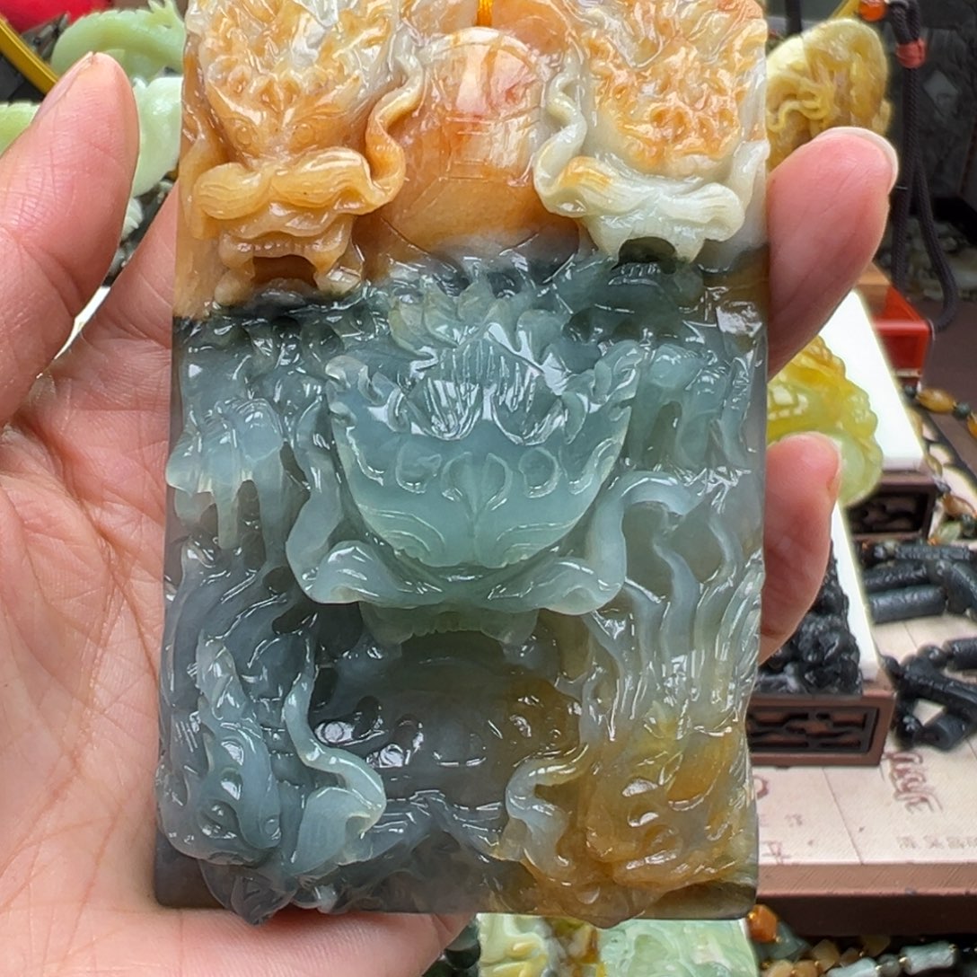 岫玉未镶嵌挂件挂件