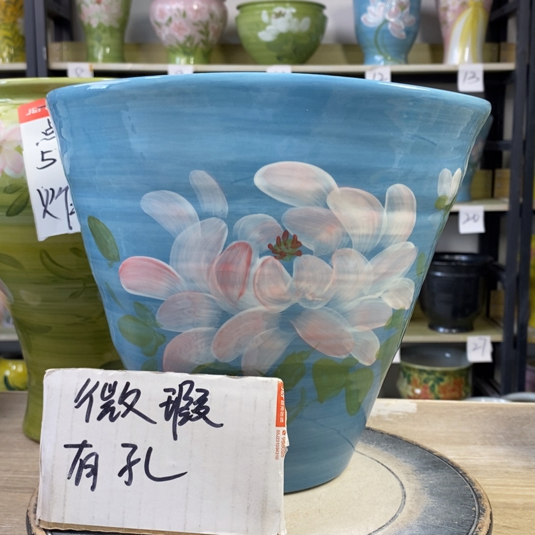 景德镇手工手绘陶瓷花盆
