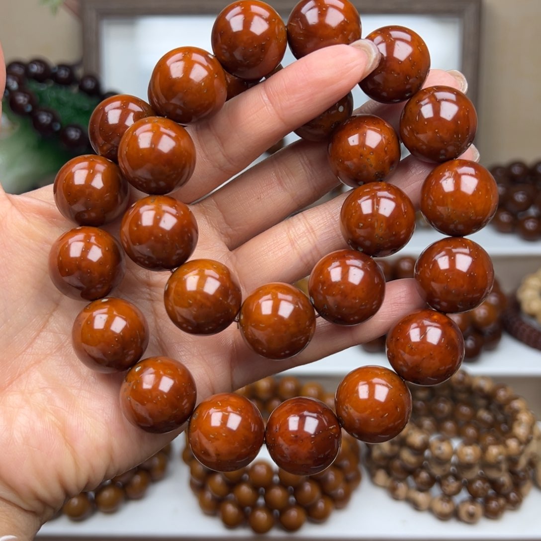 紫金鼠手串卡18.8光珠手持