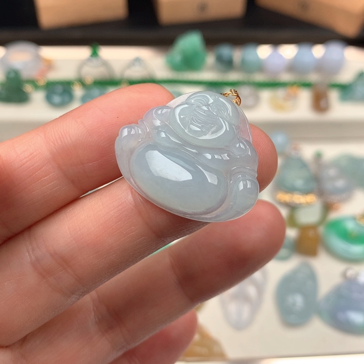 翡翠银S925镶嵌挂件翡翠