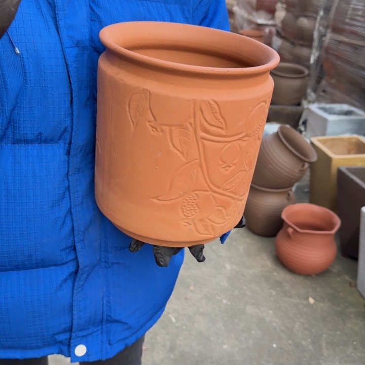 花盆紫砂口20高23宜兴紫砂瑕疵粗糙花泥