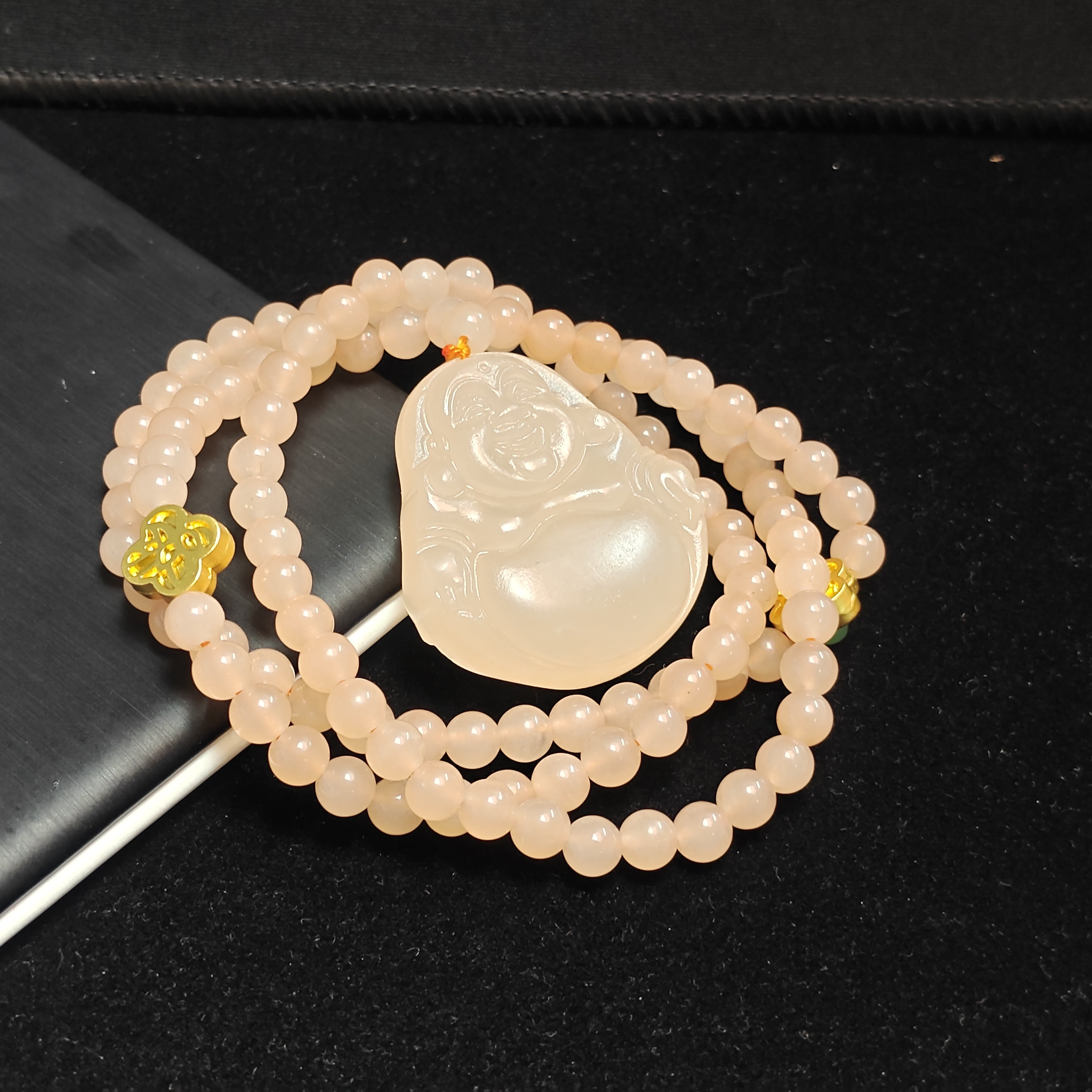 [停业清货]藕粉色佛公套链妈妈链-251-多样性发一