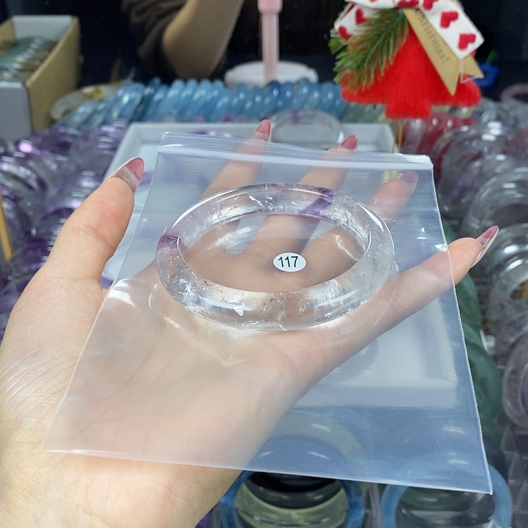 华***承水晶手镯未镶嵌手镯