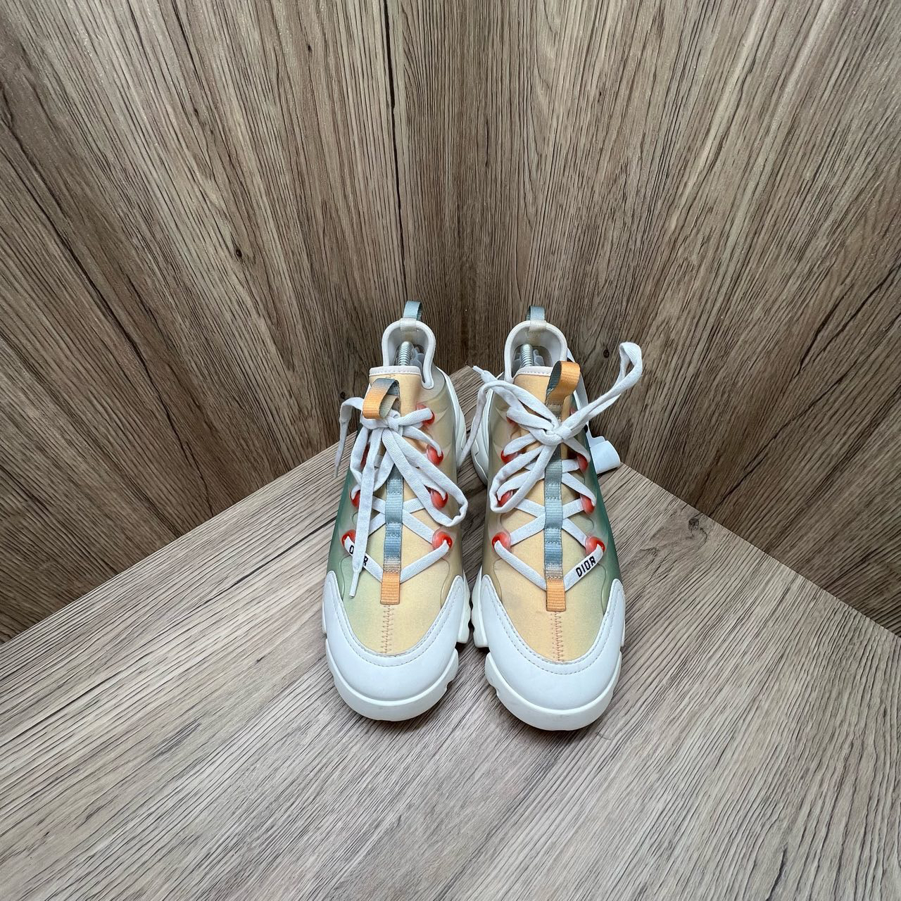 95新 DIOR/迪奥 绿黄老爹鞋 36.5码/98新/9500/无配件