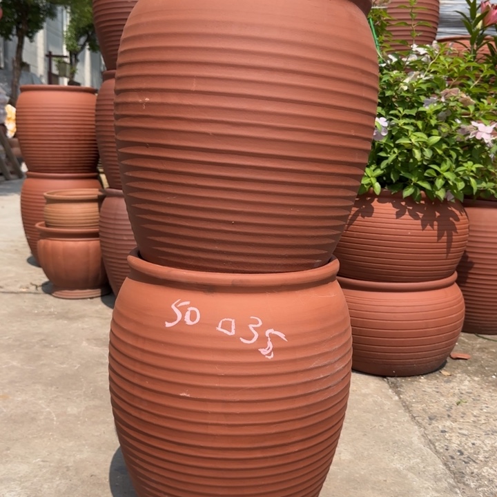 紫砂花盆口35高50宜兴紫砂瑕疵粗糙花泥