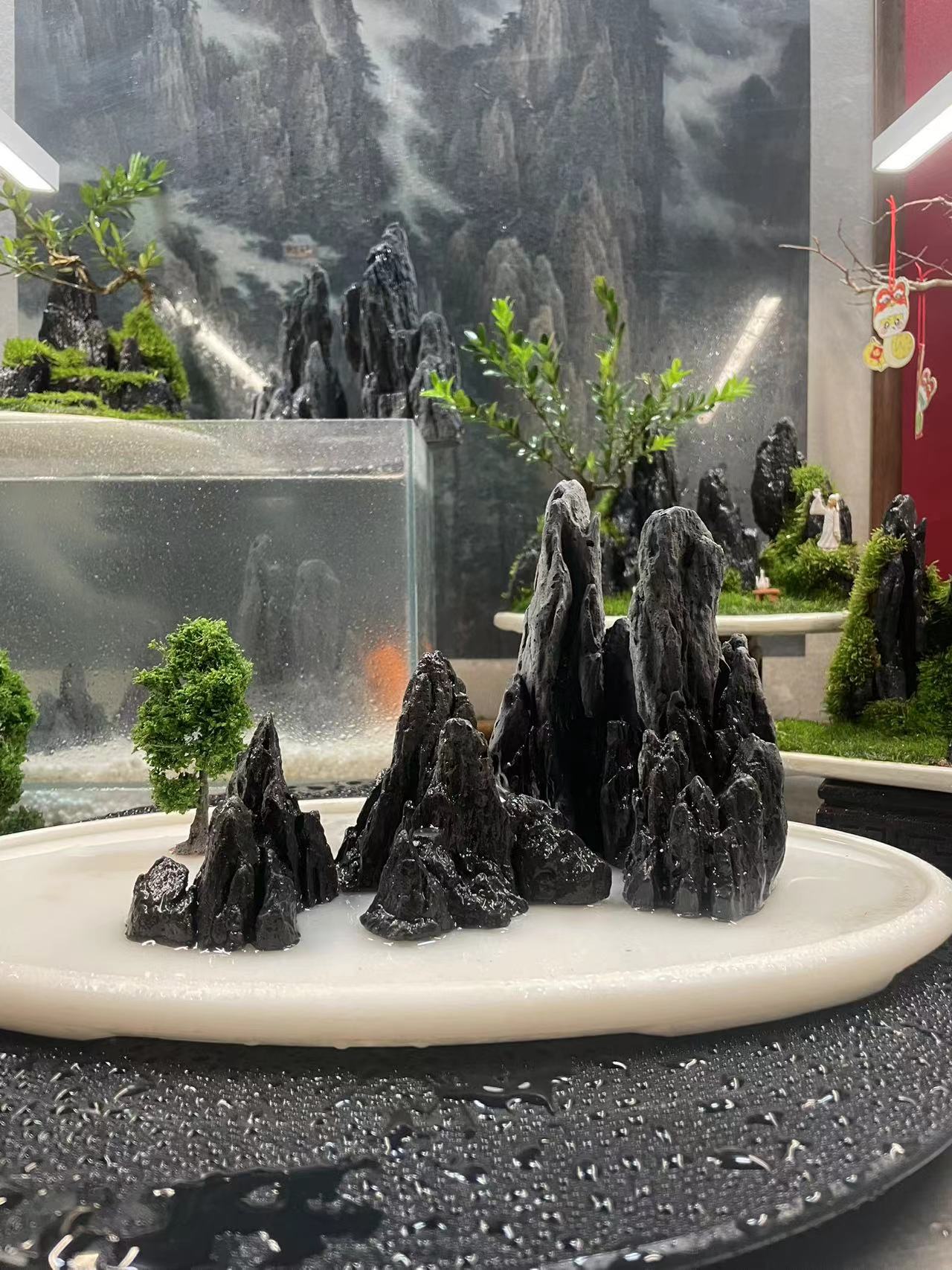 1123盆景鱼缸购物车-专拍链接长25*宽13*高16