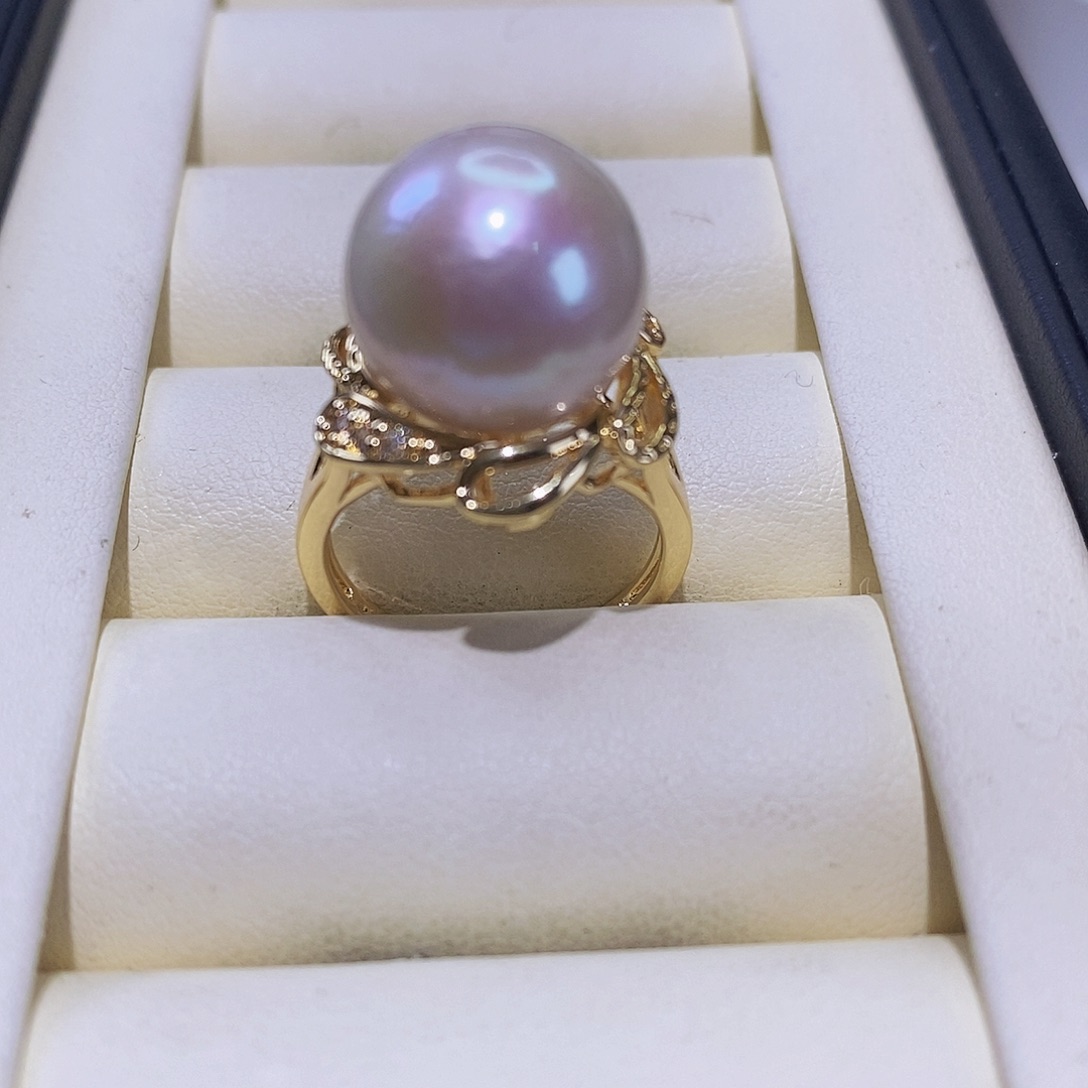 淡水珍珠戒指合金