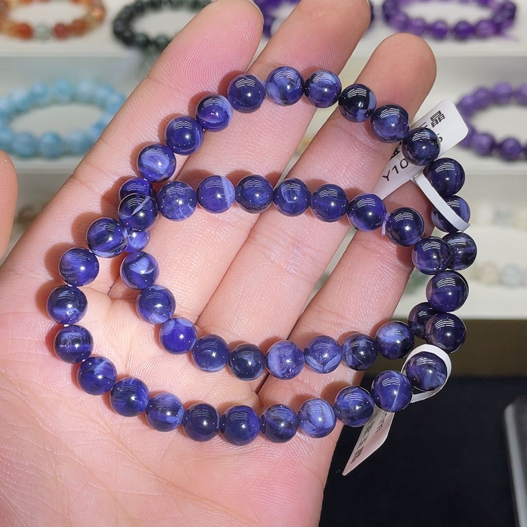 水晶手链未镶嵌奶盖紫玉晶7.9多样子任发其一