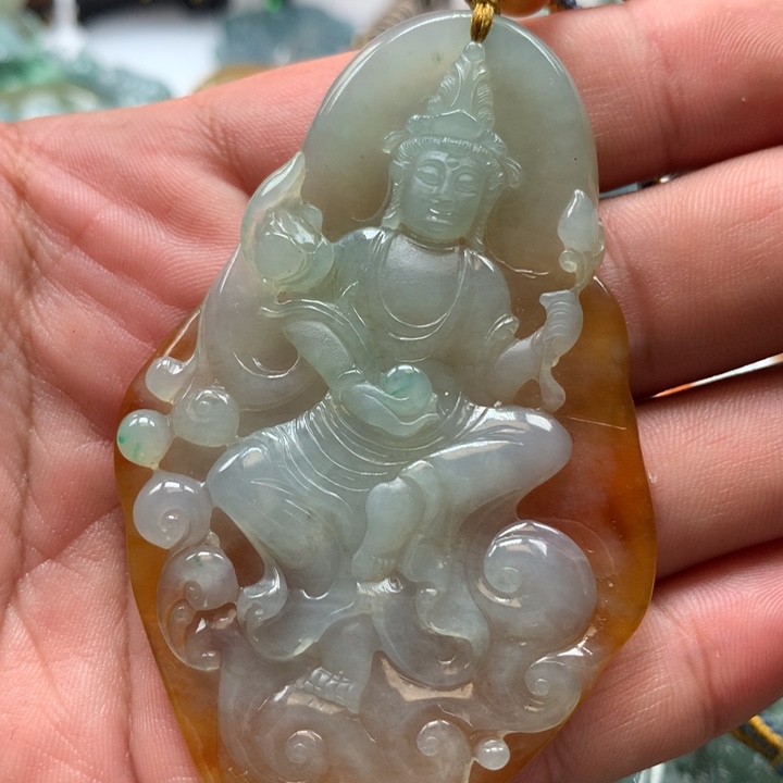 翡翠项链未镶嵌保真天然a货翡翠