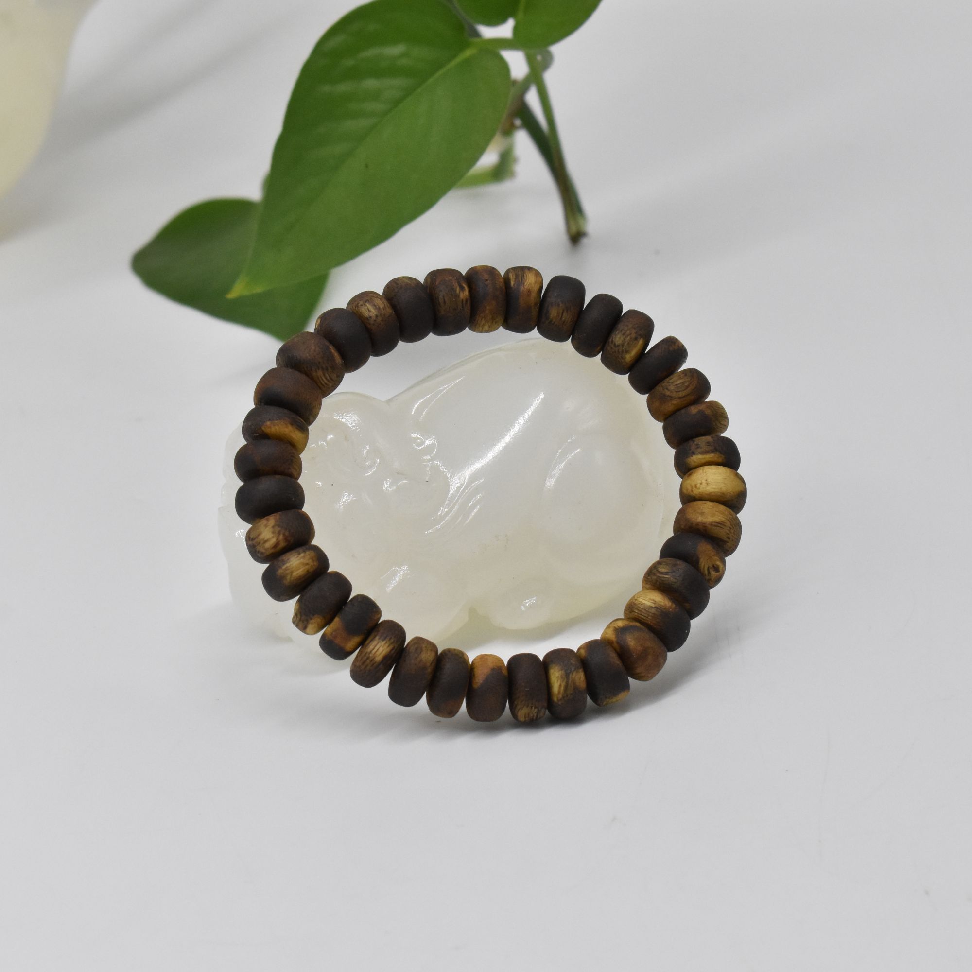 【老王甄选】白奇楠0.9随形算盘珠单圈手串甄选好物多样性发一