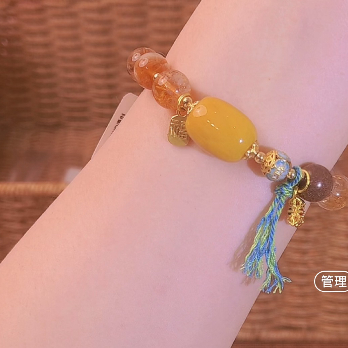 合金布艺手链 单层茉莉01