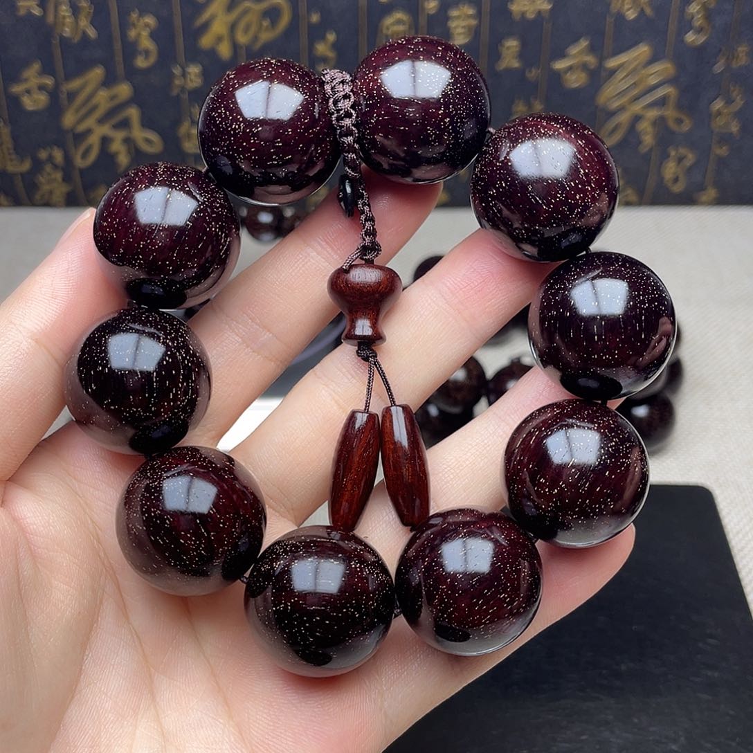 檀香紫檀（小叶紫檀）2.5 10颗 高油密 小满金星