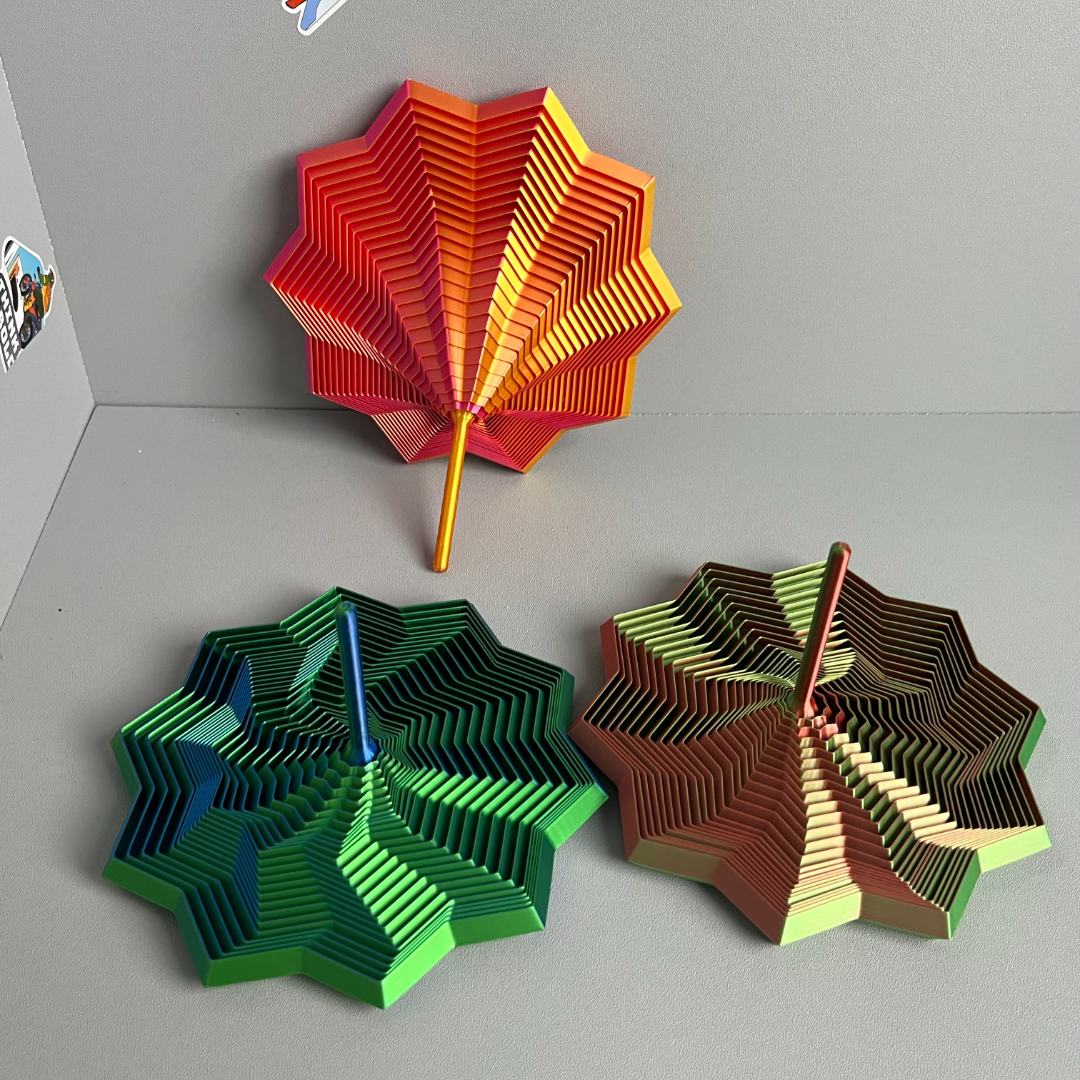 3D打印视错觉折叠儿童益智玩具多边形萝卜塔解压螺旋立体设计玩具