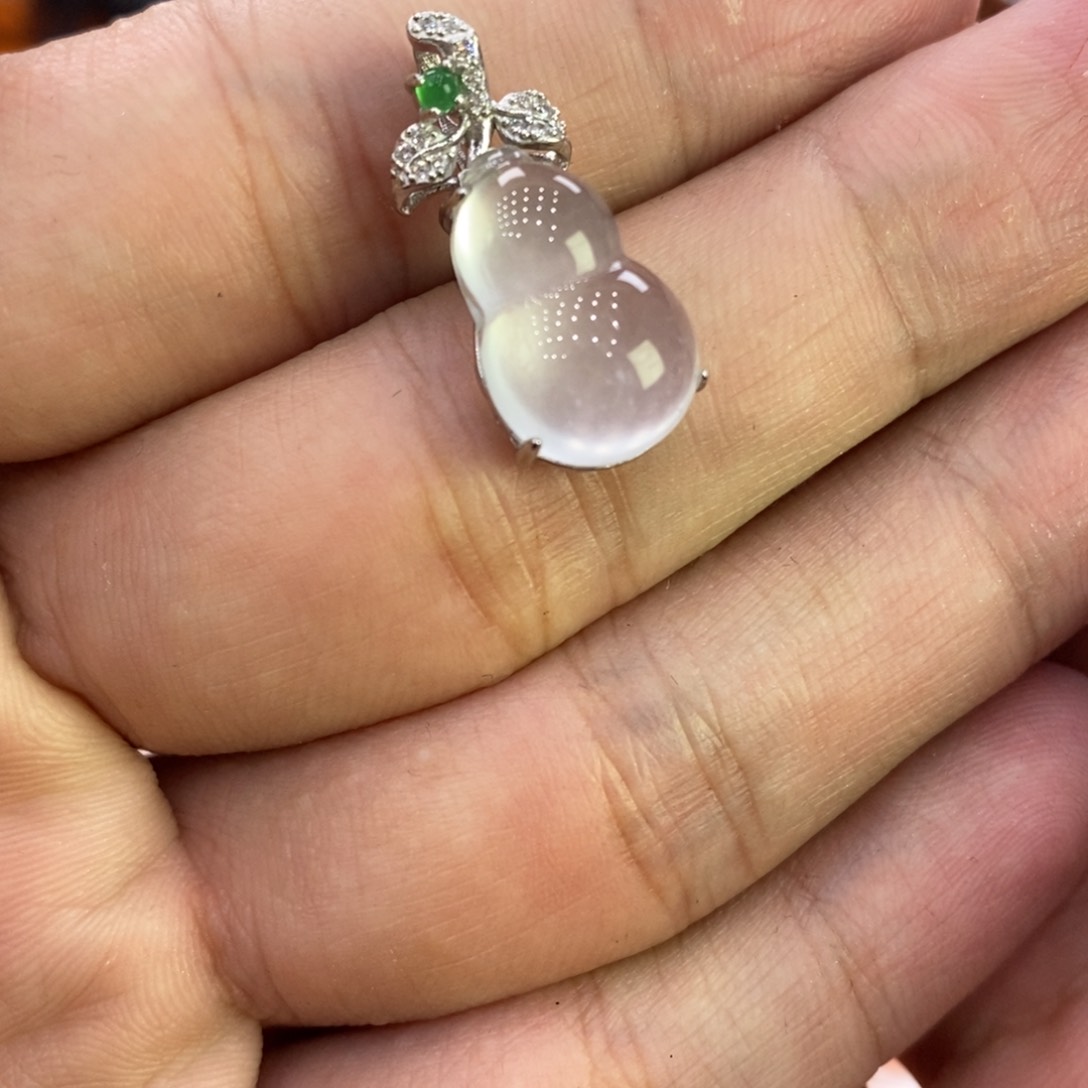石英质玉蛋银S925镶嵌