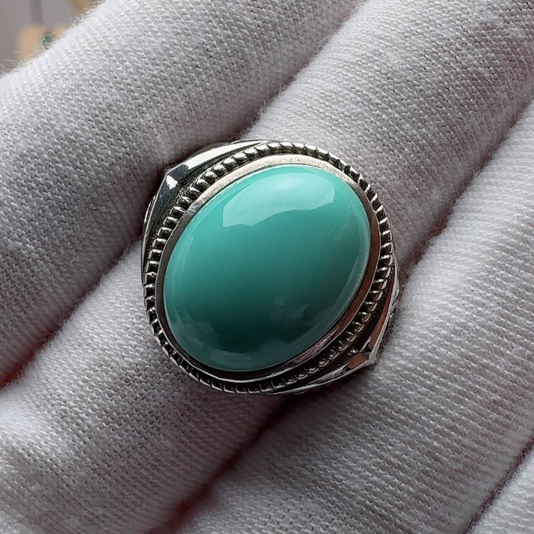 绿松石珠宝奇石银S925镶嵌