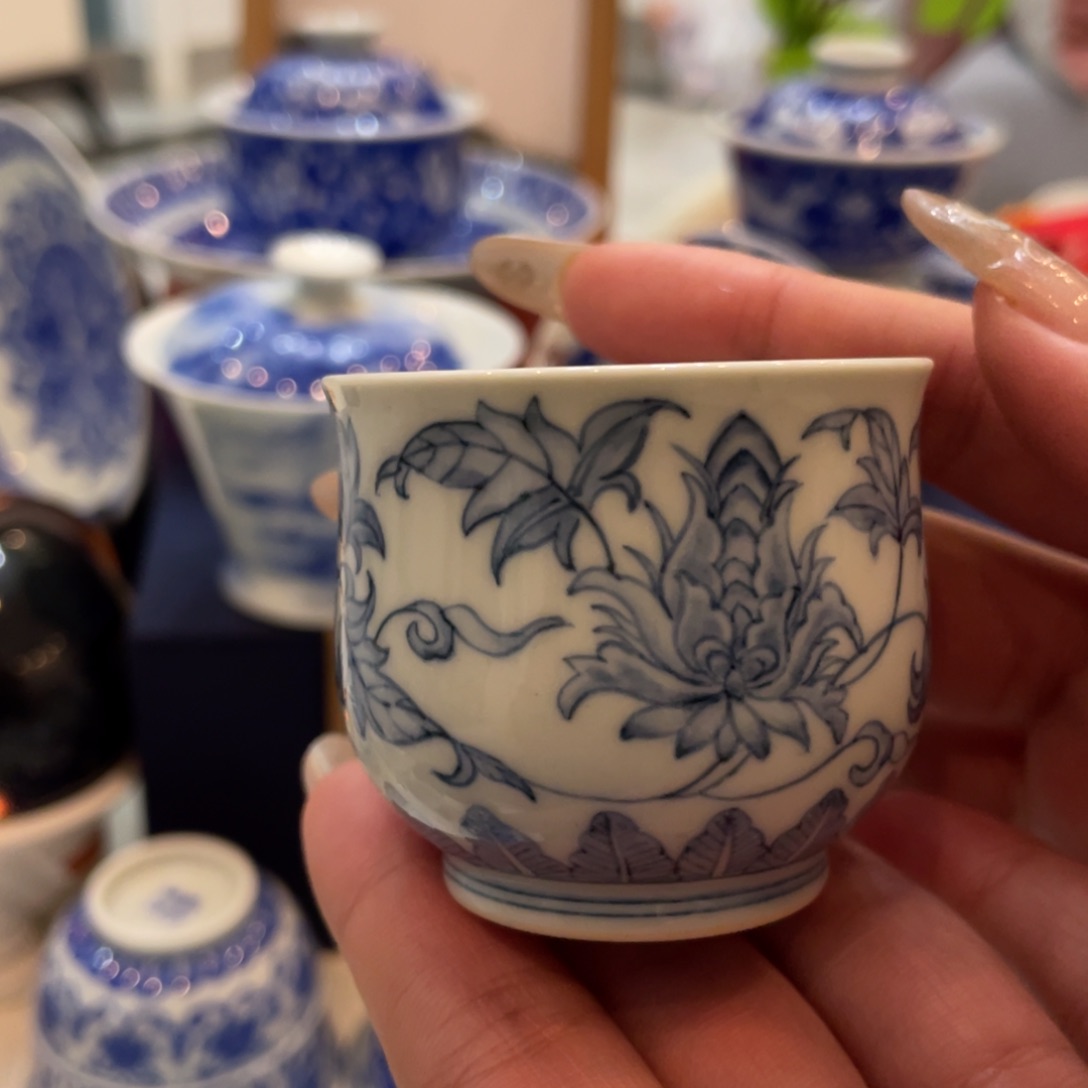 仿明炉式花卉主人杯