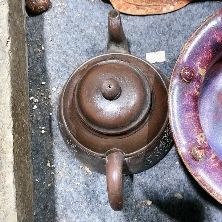 瓦当摆件摆件茶桌茶台陶瓷军**驻