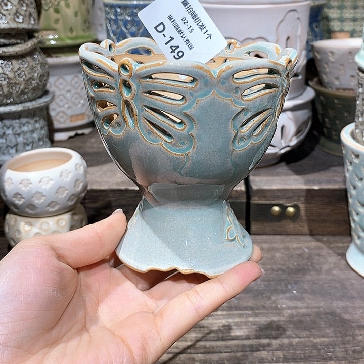 七里烧陶瓷02-15-149内口8白*