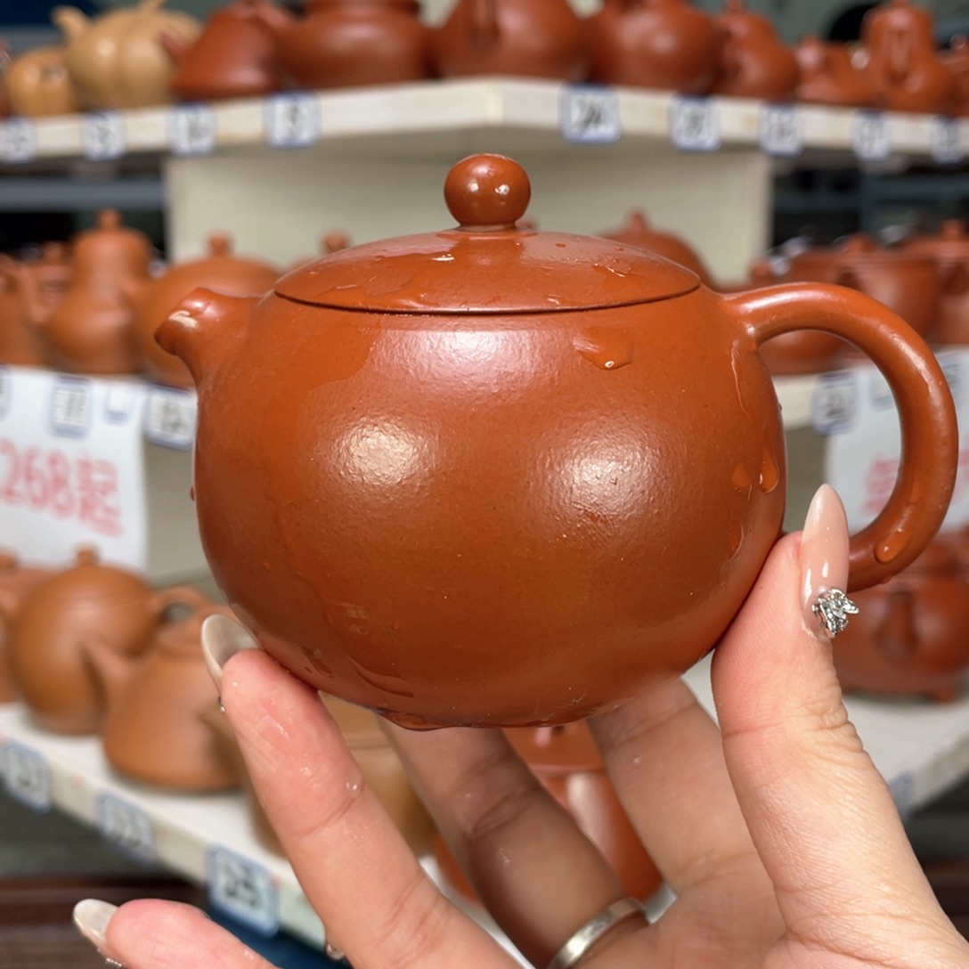 紫砂茶壶小煤窑朱泥全手200毫升