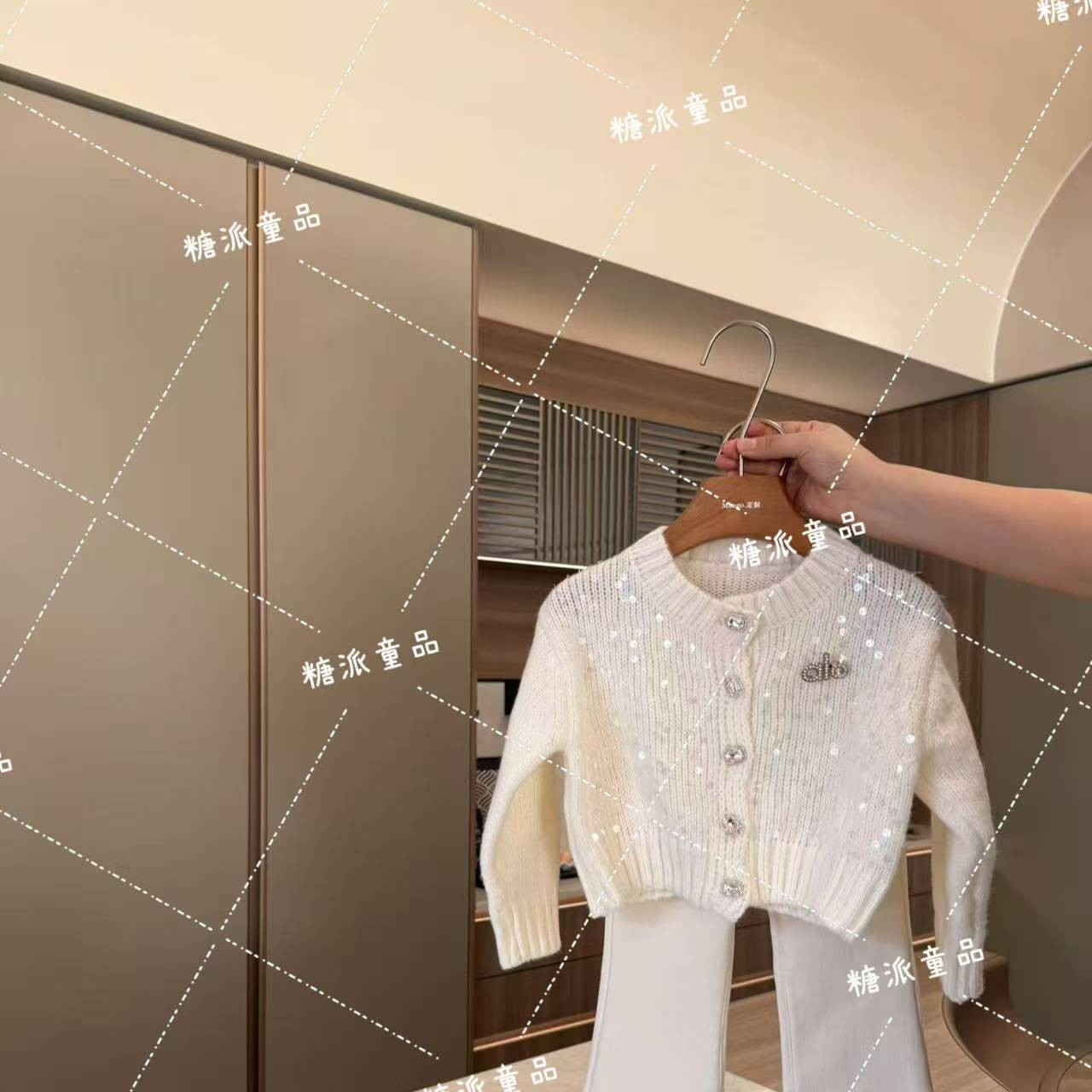 单独一件毛衣【温柔米色】4022定制小冰糖！软糯亮片毛衣