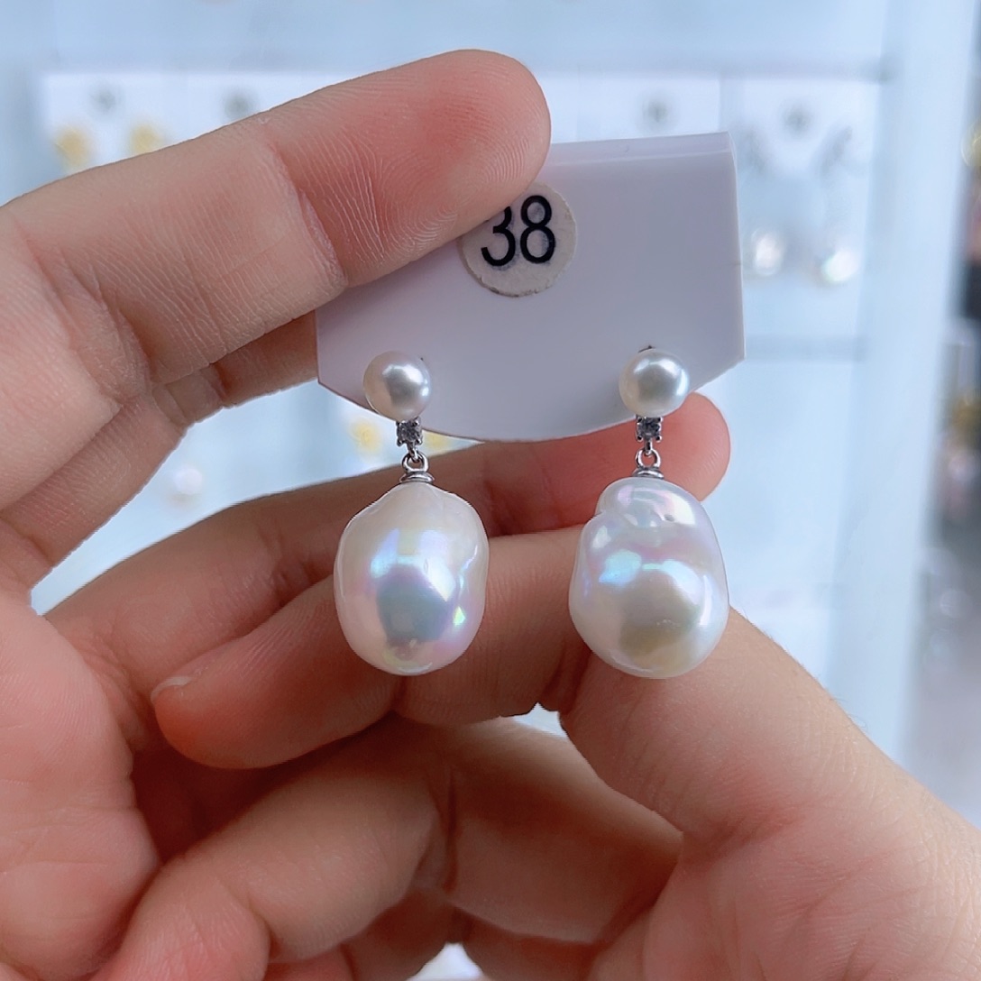淡水珍珠耳饰未镶嵌小***妈