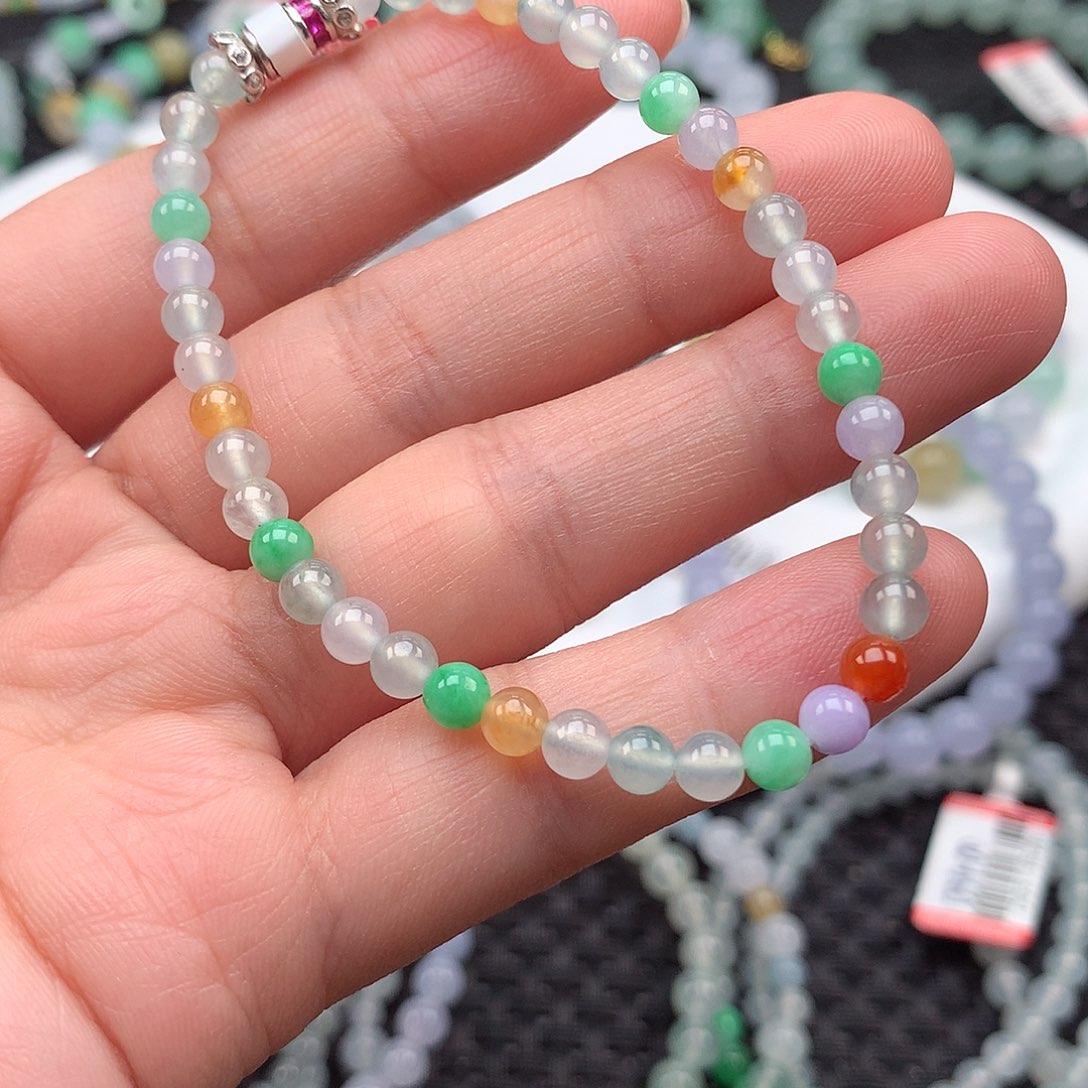 未镶嵌翡翠手链翡翠卡4.5