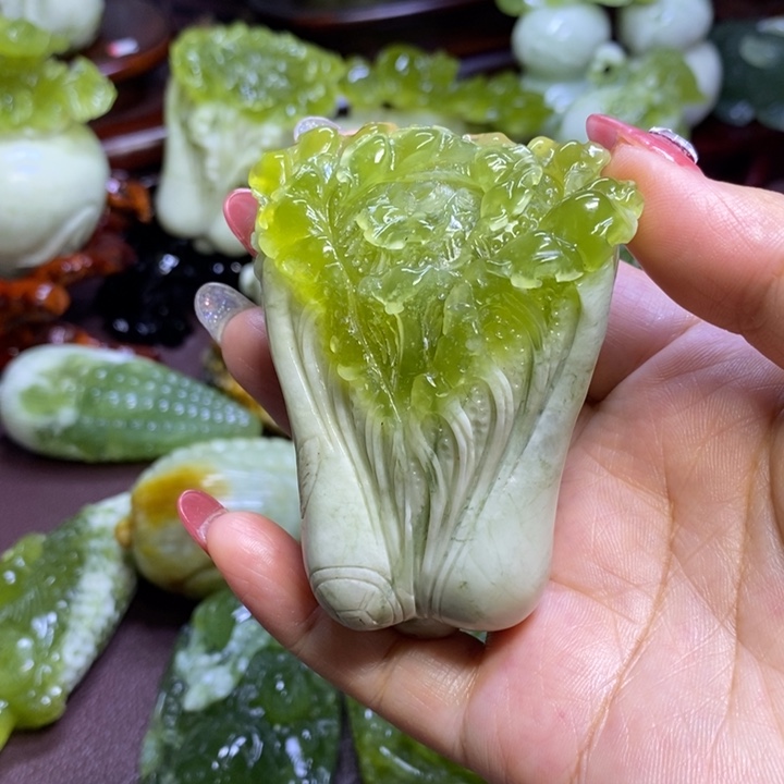 【闪购商品】蛇纹石玉岫玉手把件未镶嵌