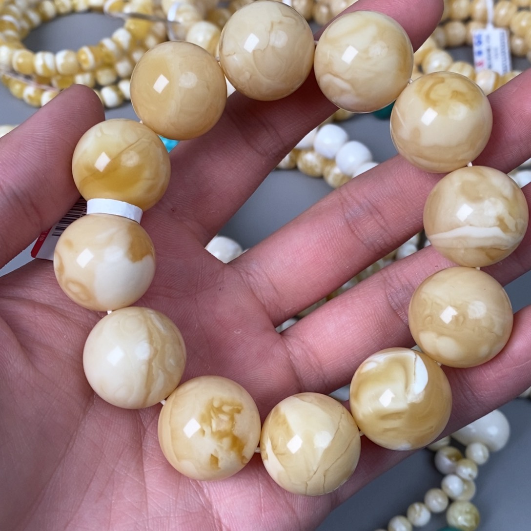 琥珀珠宝奇石未镶嵌20mm➕