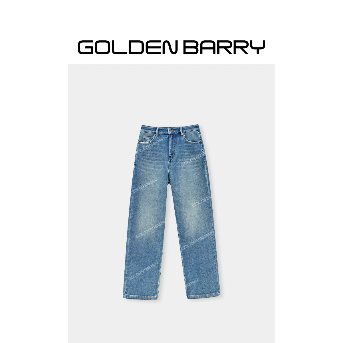 |503187“锁温裤”复古磨毛牛仔直筒裤